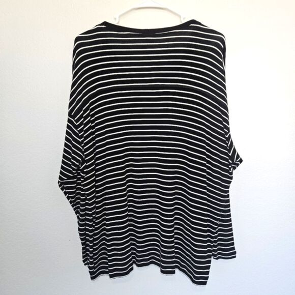 Cabi | Crosswalk Striped Oversize Tee Long Sleeve Top 4005, Womens Small - Picture 5 of 5
